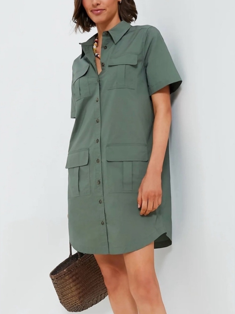 TUCKERNUCK Olive Lightweight Poplin Nala Dress